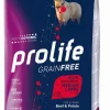Prolife Dog Grain Free Sensitive Beef & Potato Cibo Secco Per Cani Adulti Taglia Media/Grande Sacco 10 Kg