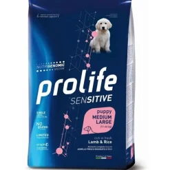 Prolife Dog Sensitive Lamb & Rice Cibo Secco Per Cani Cuccioli Taglia Media/Grande Sacco 10 Kg