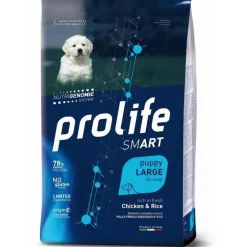 Prolife Dog Smart Chicken & Rice Cibo Secco Per Cani Cuccioli Taglia Grande Sacco 10 Kg