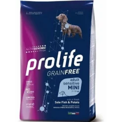 Prolife Grain Free Adult Sensitive Sole Fish & Potato Cibo Secco Per Cani Taglia Piccola Sacco 2Kg