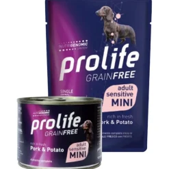 Prolife Grain Free Maiale Con Patate Cibo Umido Per Cani Adulti Taglia Mini Bustina 100g