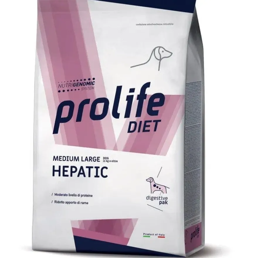 Prolife Hepatic Diet Cibo Secco Per Cani Taglia Media/Grande Sacco 8Kg