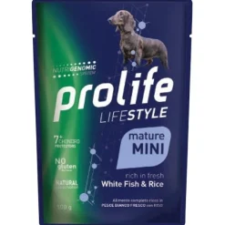 Prolife Lifestyle Pesce Bianco Fresco Con Riso Cibo Umido Per Cani Maturi Taglia Piccola Bustina 100g