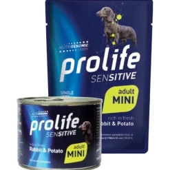 Prolife Sensitive Coniglio Con Patate Cibo Umido Per Cani Adulti Taglia Mini Lattina 200g
