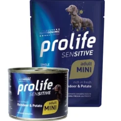 Prolife Sensitive Renne Con Patate Cibo Umido Per Cani Adulti Taglia Piccola Bustina 100g