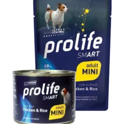 Prolife Smart Pollo Fresco Con Riso Cibo Umido Per Cani Adulti Taglia Mini Bustina 100g