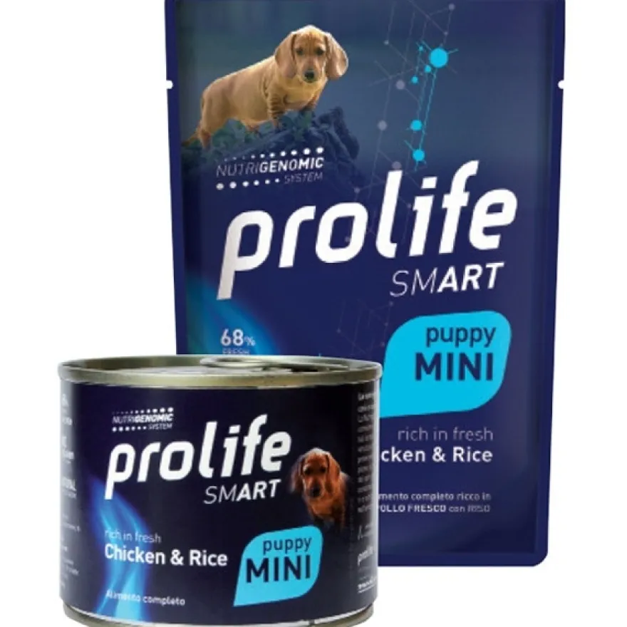 Prolife Smart Pollo Fresco Con Riso Cibo Umido Per Cuccioli Taglia Piccola Busta 100g