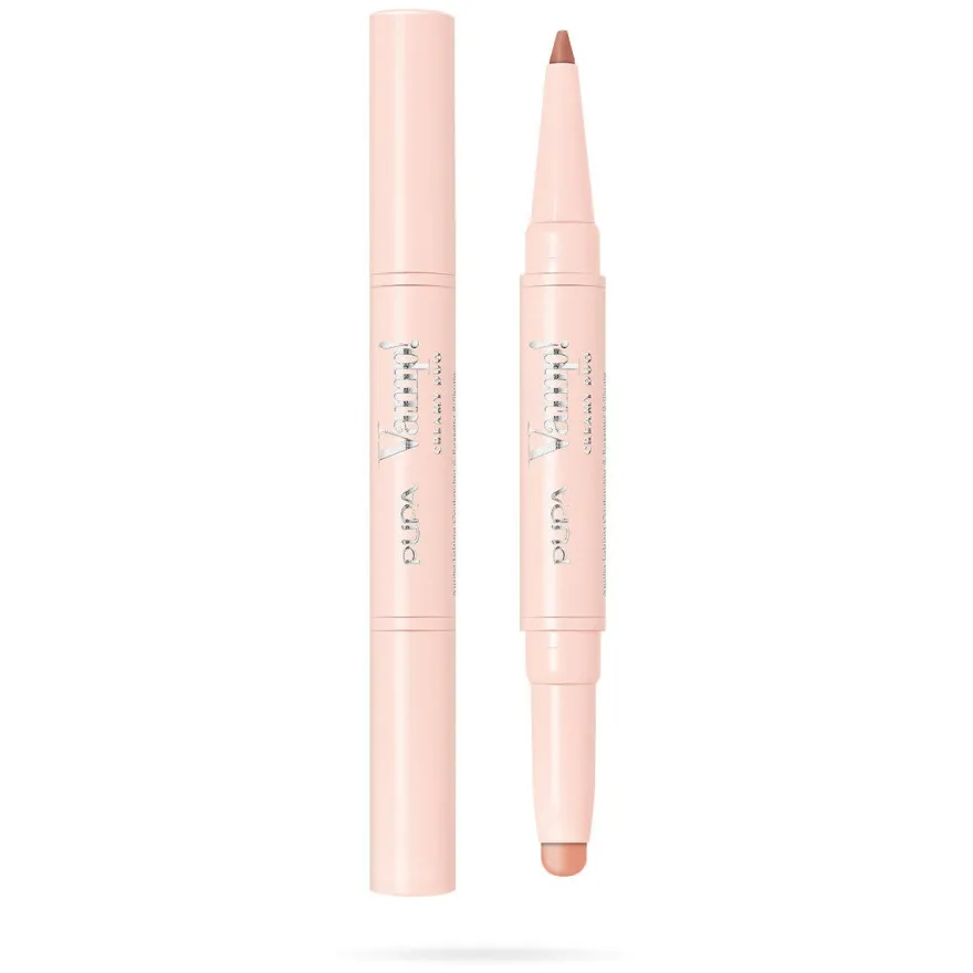 Pupa Vamp! Creamy Duo Matita Labbra Contouring & Rossetto Brillante 001 Fair Nude