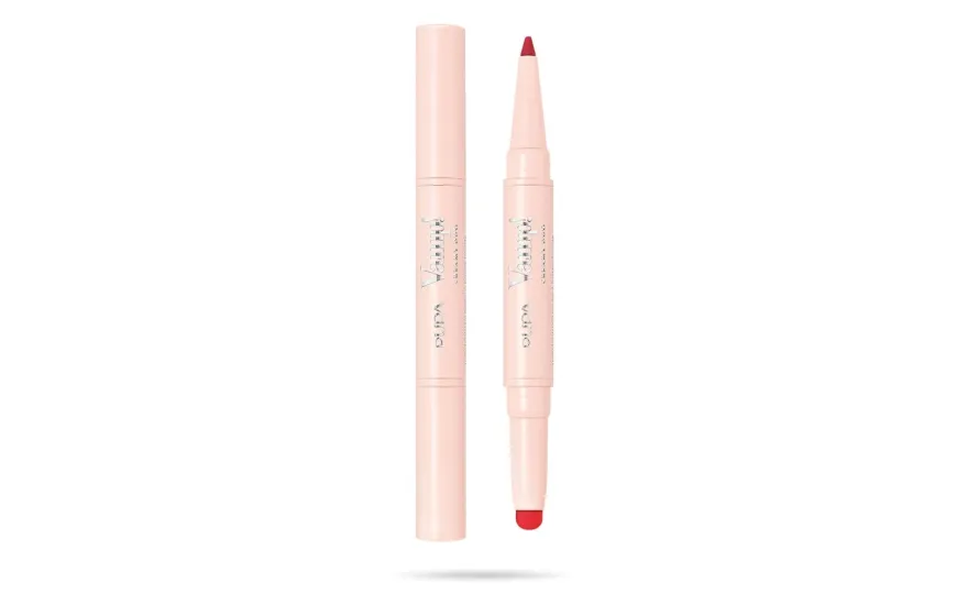 Pupa Vamp! Matita Labbra Contouring & Rossetto Brillante 010 True Red