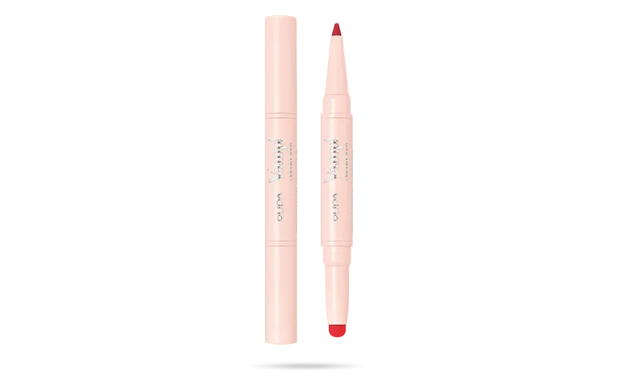 Pupa Vamp! Matita Labbra Contouring & Rossetto Brillante 010 True Red