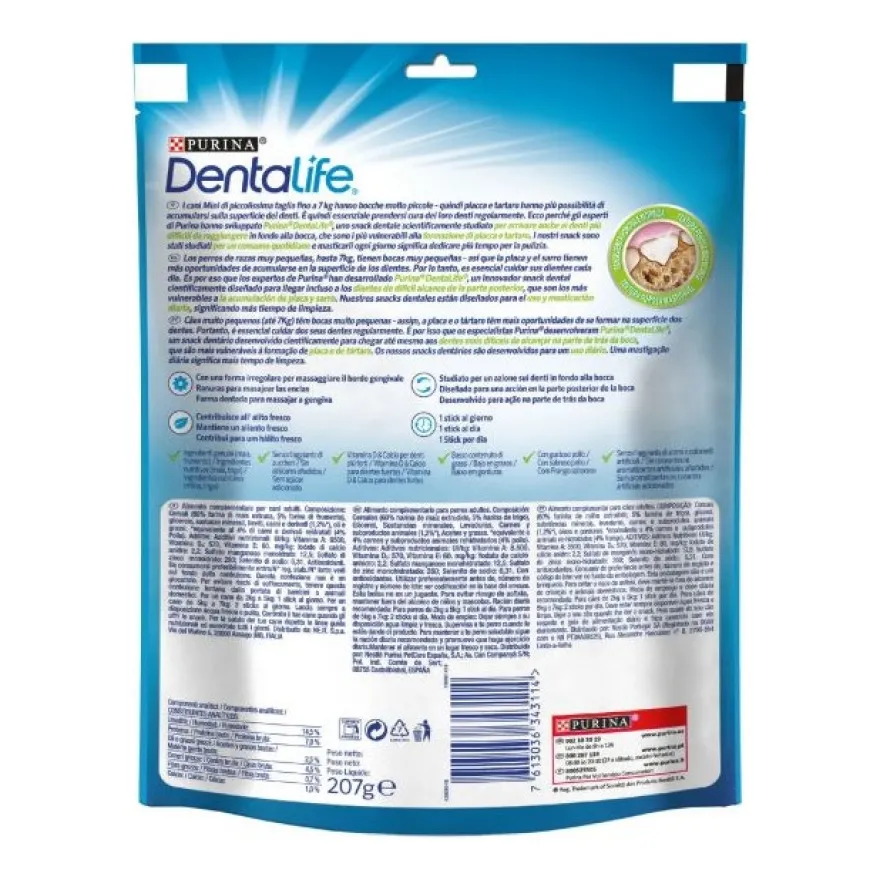 Purina Dentalife Snack Daily Oral Care Per Cani 2 - 7kg Taglia Mini 21 Stick