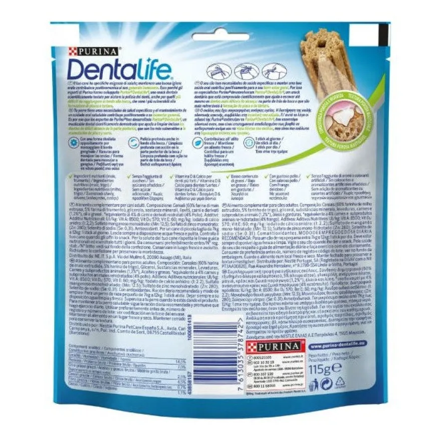 Purina Dentalife Snack Daily Oral Care Per Cani 7 - 12kg Taglia Small 7 Stick