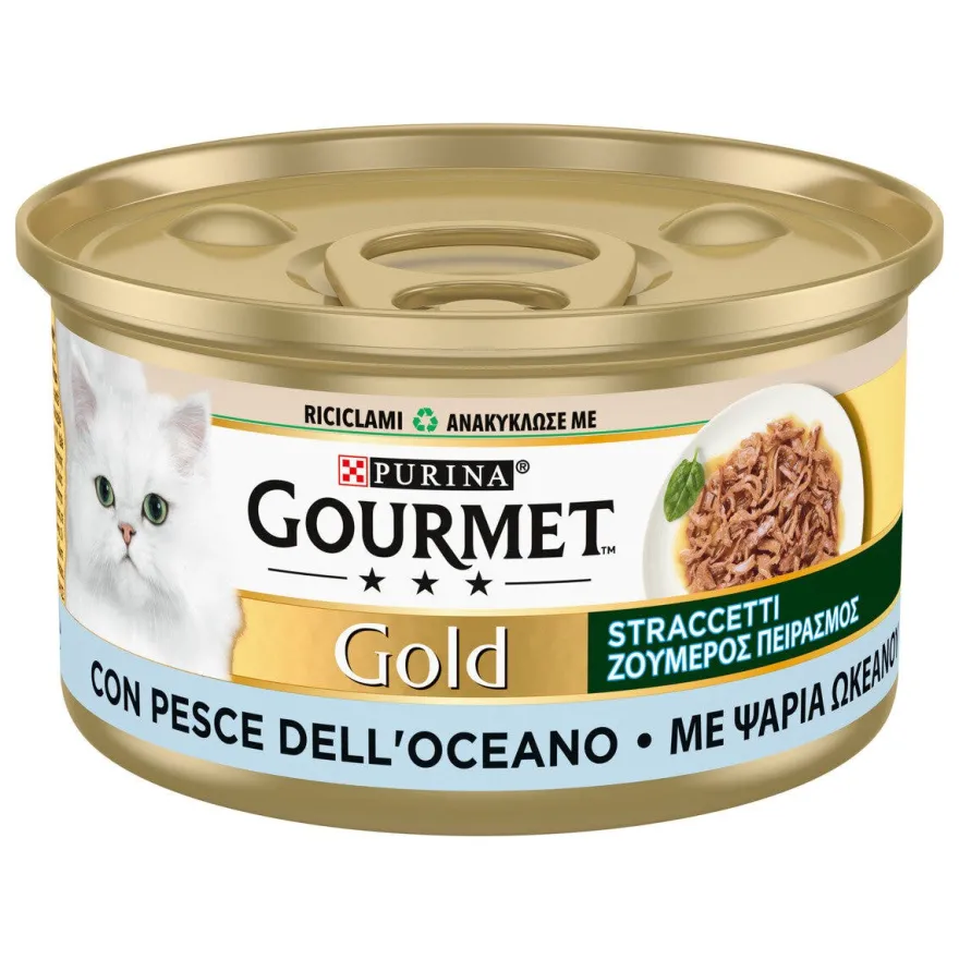 Purina Gourmet Gold Straccetti Gatto con Pesce dell'Oceano 85g