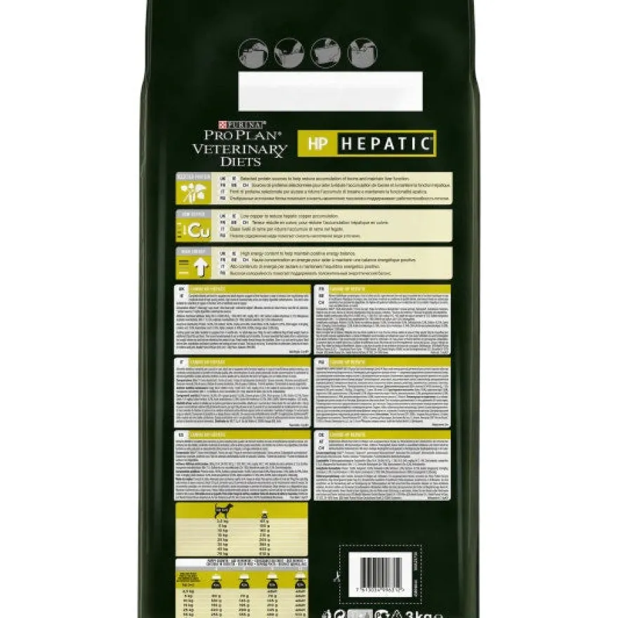 Purina Pro Plan Veterinary Diets Secco Cane HP Hepatic Sacco 3kg
