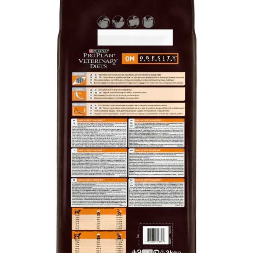 Purina Pro Plan Veterinary Diets Secco Cane OM Obesity Management Sacco 3kg