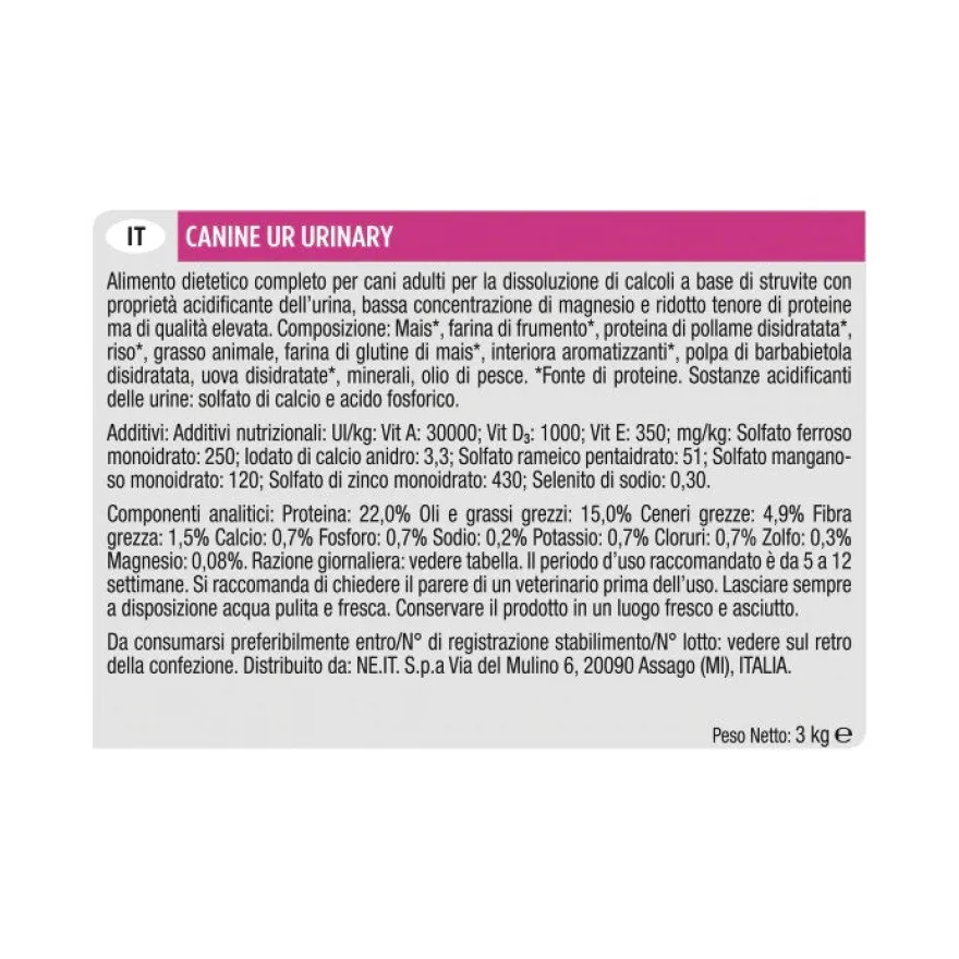 Purina Pro Plan Veterinary Diets Secco Cane UR Urinary 3kg