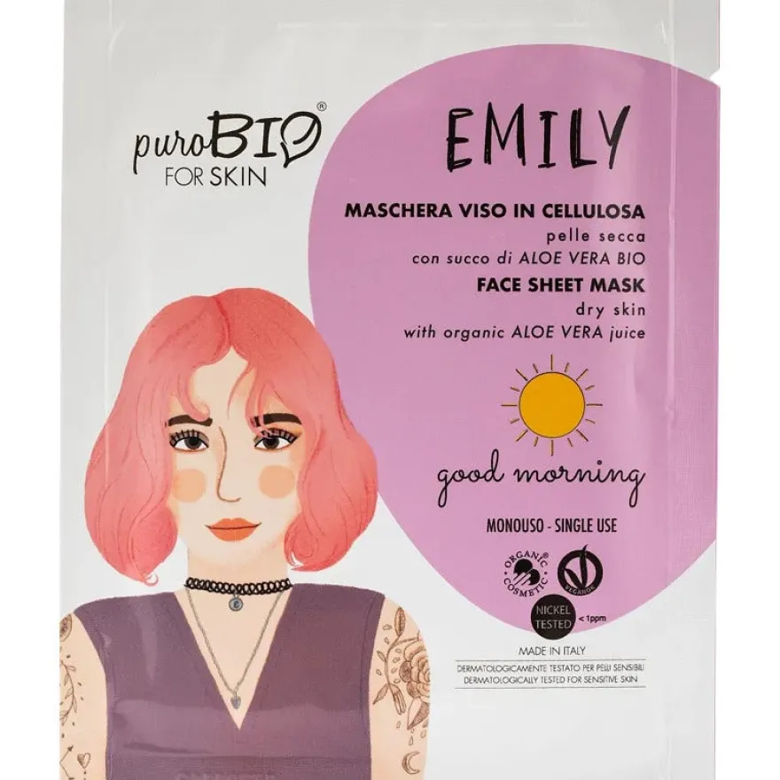 Purobio For Skin Emily Maschera In Tessuto 13 Pelle Secca 15ml