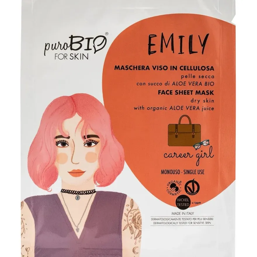 Purobio For Skin Emily Maschera In Tessuto 14 Pelle Secca 15ml