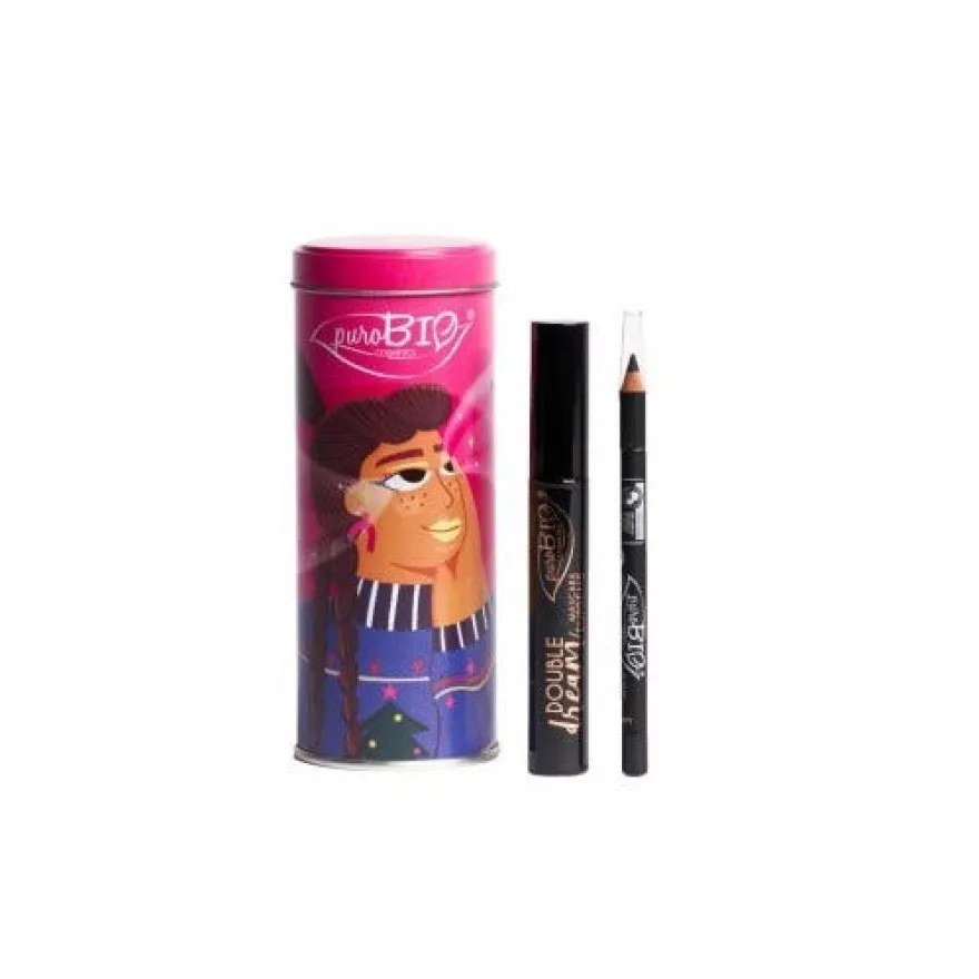 Purobio Kit Mascara Double Dream Supreme 11ml + Matita 01 Nera 1,6g