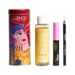 Purobio Kit Mascara Fan 8ml + Matita Nera 1,6g + Struccante Bifasico 100ml