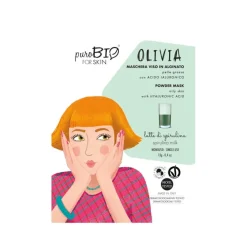 Purobio Olivia Maschera Peel-Off Pelle Grassa Acido Ialuronico Latte Di Spirulina 13g