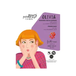 Purobio Olivia Maschera Peel-Off Pelle Grassa Acido Ialuronico Frutti Rossi 13g