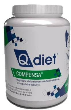 Q Diet Compensa Polvere Alimento Complementare Minerale Cani/Gatti 1000g