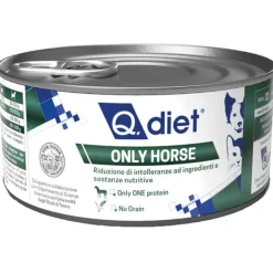Q.Vet Q Diet Only Horse Cibo Umido Con Cavallo Per Cani/Gatti Adulti Vaschetta 150g