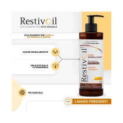 Restivoil Olio Shampoo Sebonormalizzante 400ml - Capelli Grassi