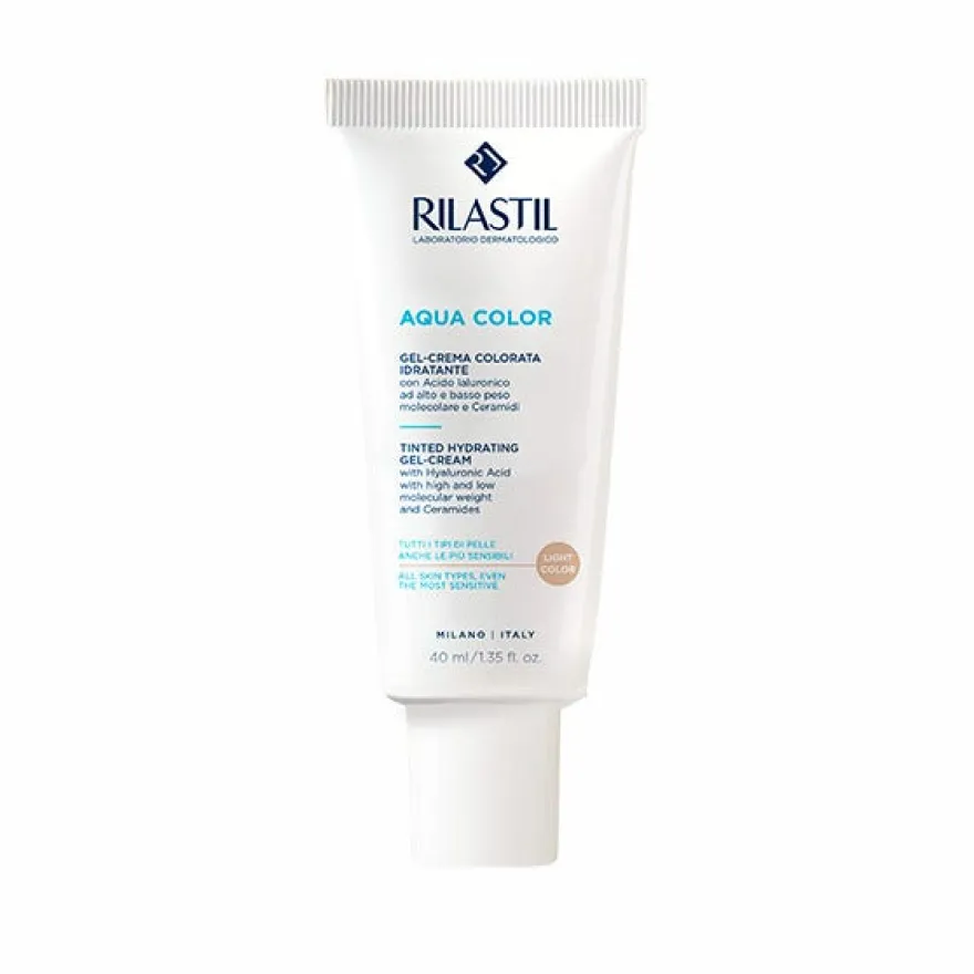 Rilastil Aqua Color Gel Crema Colorata Idratante Tonalità Light 40ml