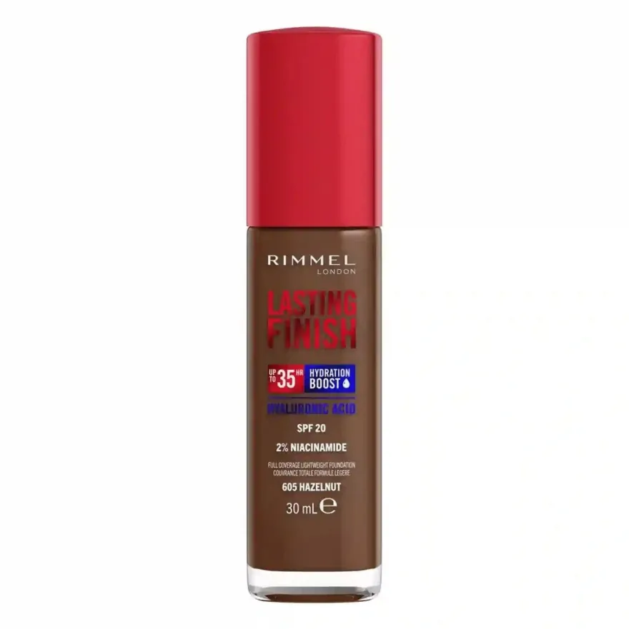 Rimmel Fondotinta Lasting Finish 35h Con Acido Ialuronico 605 Halzenut 30ml