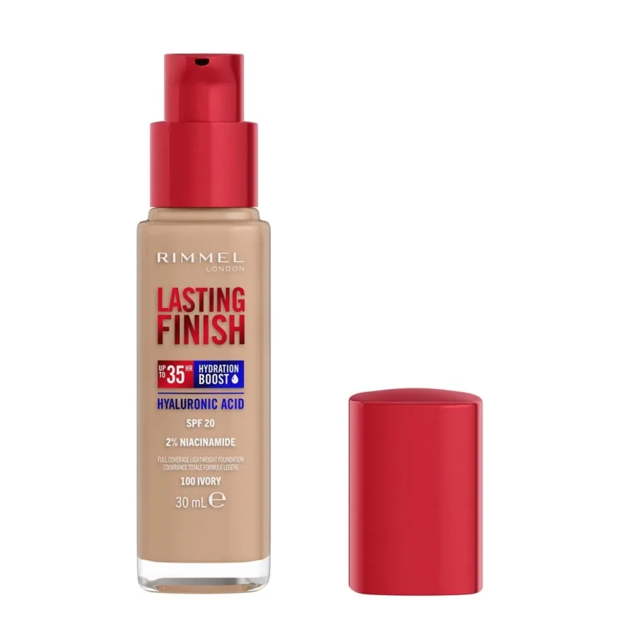 Rimmel Fondotinta Lasting Finish 35h Con Acido Ialuronico 100 Ivory 30ml