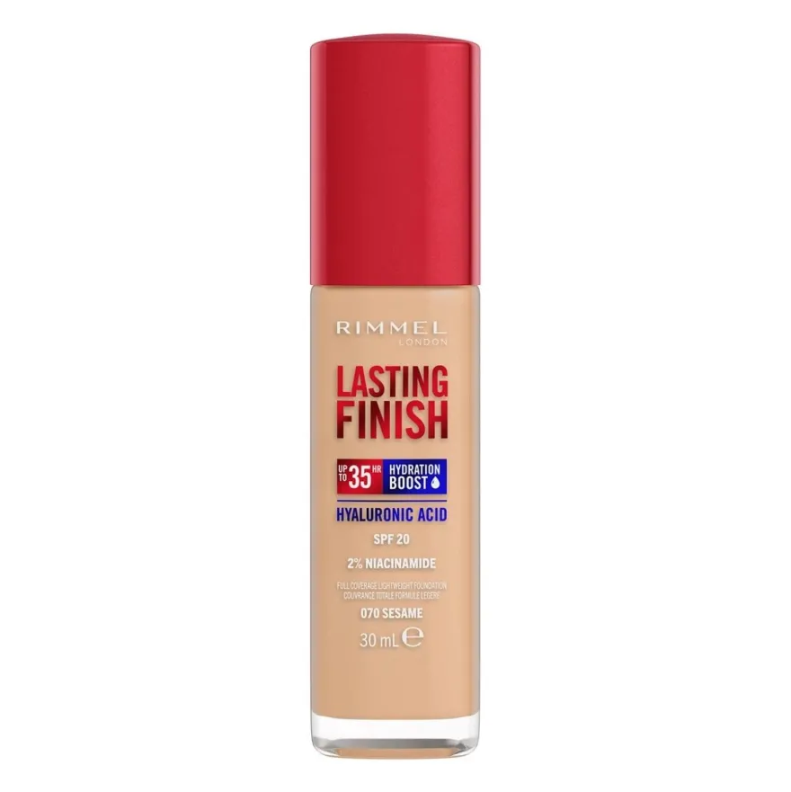 Rimmel Fondotinta Lasting Finish 35h Con Acido Ialuronico 070 Sesame 30ml