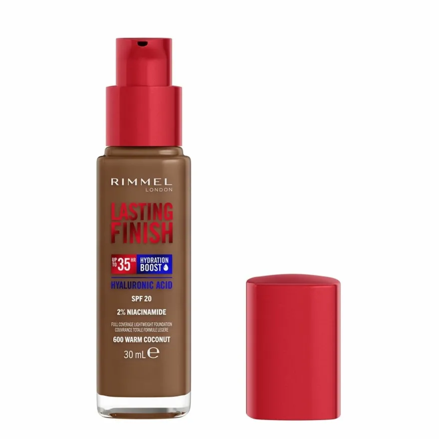 Rimmel Fondotinta Lasting Finish 35h Con Acido Ialuronico 600 Warm Coconut 30ml