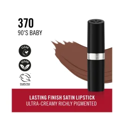 Rimmel Lasting Finish Rossetto Satinato Idratante Formula Vegana 4g 370 90's Baby