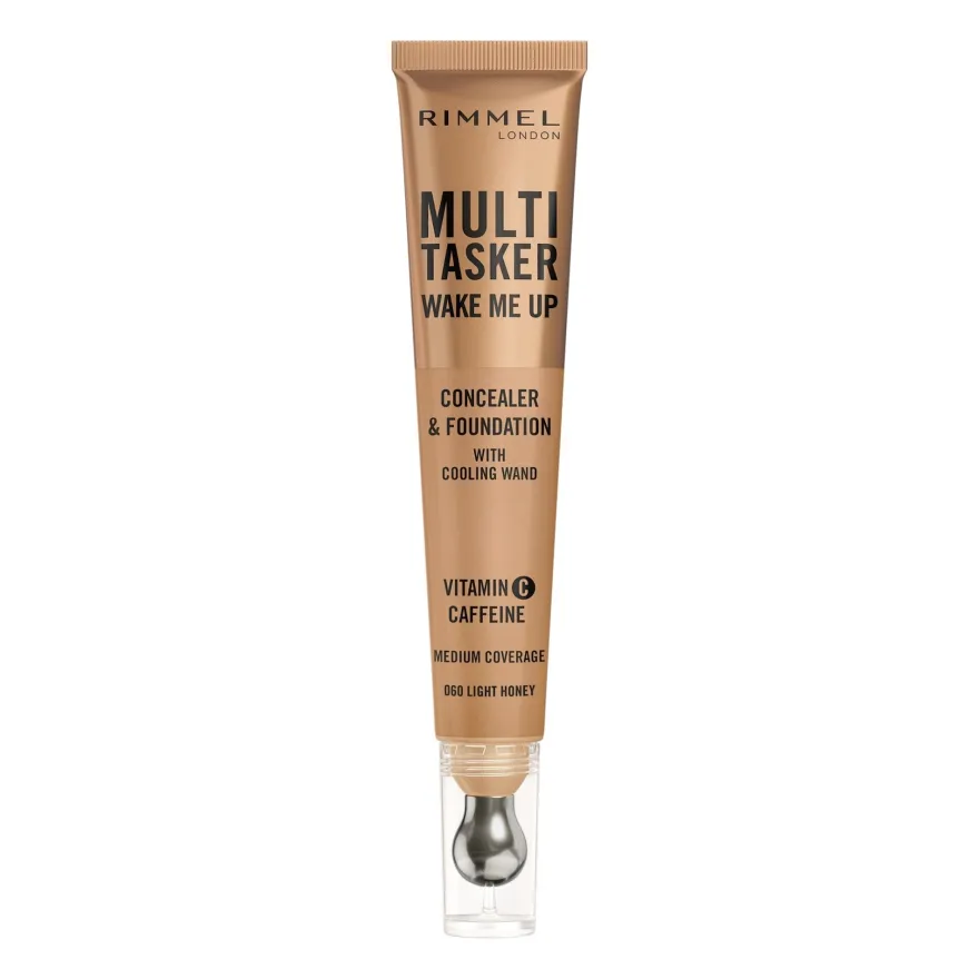 Rimmel Multi-tasker Wake Me Up Correttore & Fondotinta Formula Vegana 060 Light Honey 20ml