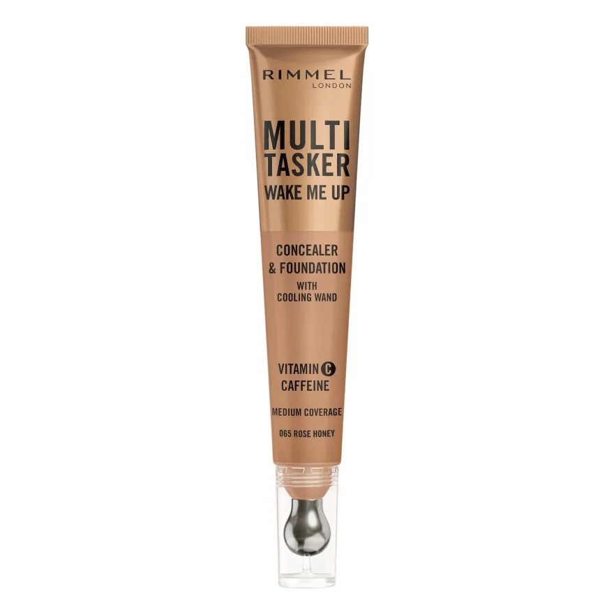 Rimmel Multi-tasker Wake Me Up Correttore & Fondotinta Formula Vegana 065 Rose Honey 20ml
