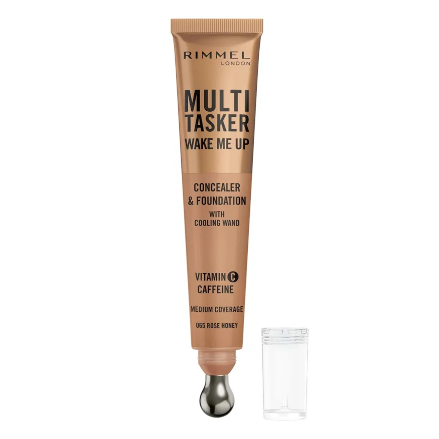 Rimmel Multi-tasker Wake Me Up Correttore & Fondotinta Formula Vegana 065 Rose Honey 20ml