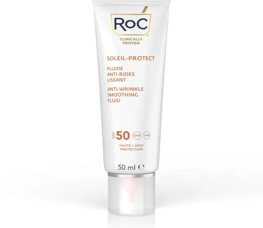 Roc Fluido Solare Viso Anti-Rughe Levigante SPF50+ 50ml