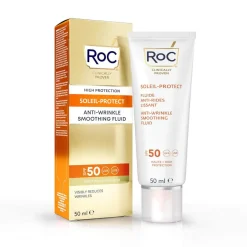 Roc Fluido Solare Viso Anti-Rughe Levigante SPF50+ 50ml