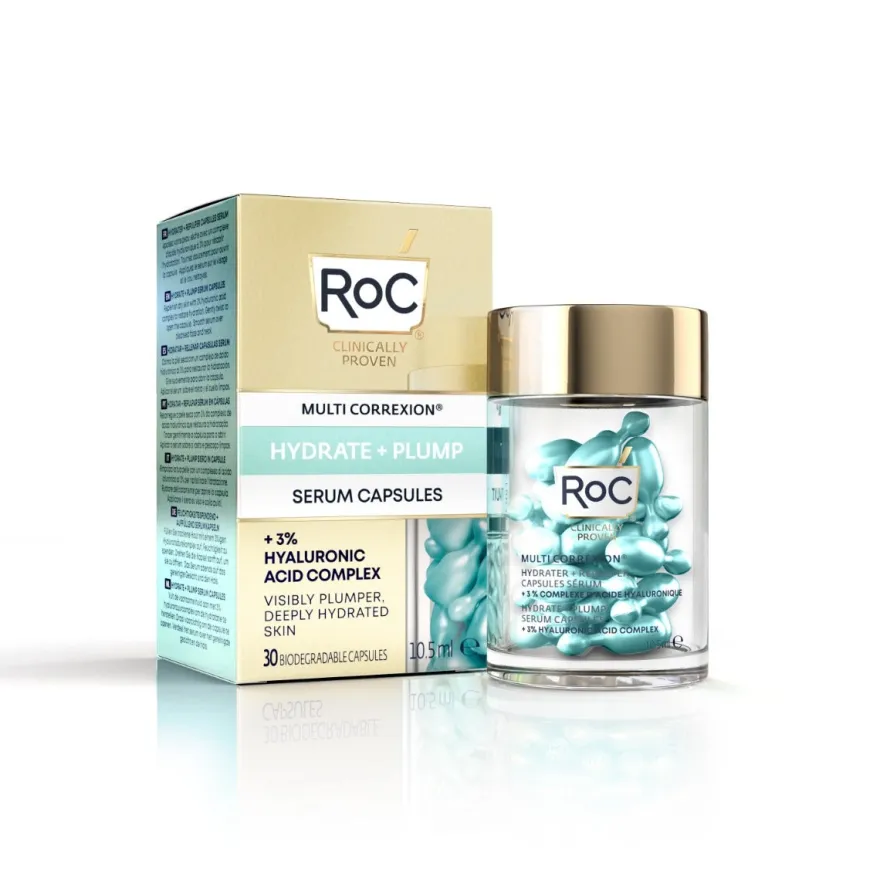 Roc Kit Hydrate + Plump Siero Viso 30 Capsule +Idratante Viso 50ml SPF30