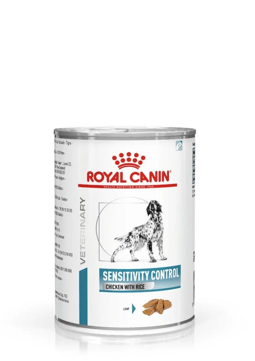 Royal Canin Veterinary Sensitivity Control Paté Con Pollo/Riso Per Cani Adulti Barattolo 410g