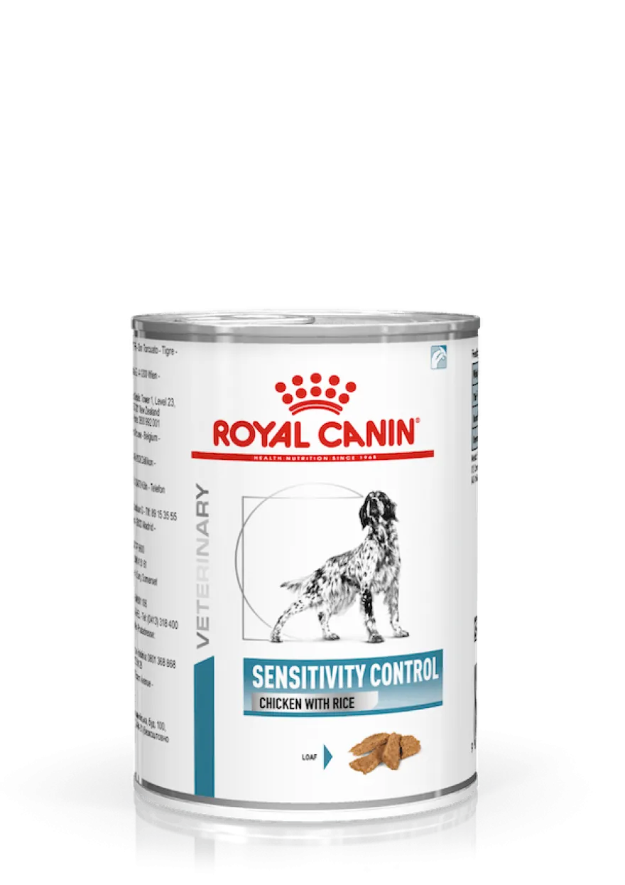 Royal Canin Veterinary Sensitivity Control Paté Con Pollo/Riso Per Cani Adulti Barattolo 410g