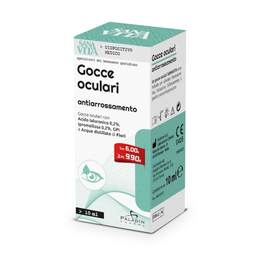 Sanavita Gocce Oculari Antiarrossamento 10ml