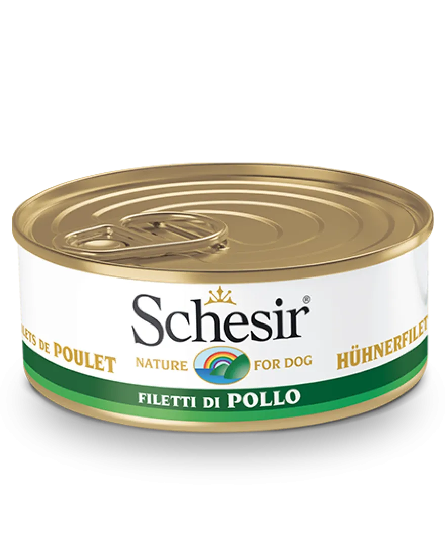 Schesir Filetti Di Pollo Cibo Umido Cani Adulti Lattina 150 g