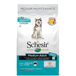 Schesir Ricco In Pesce Cibo Secco Cani Adulti Taglia Media Sacco 12 Kg