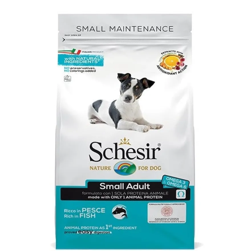 Schesir Ricco In Pesce Cibo Secco Cani Adulti Taglia Piccola Sacco 800g