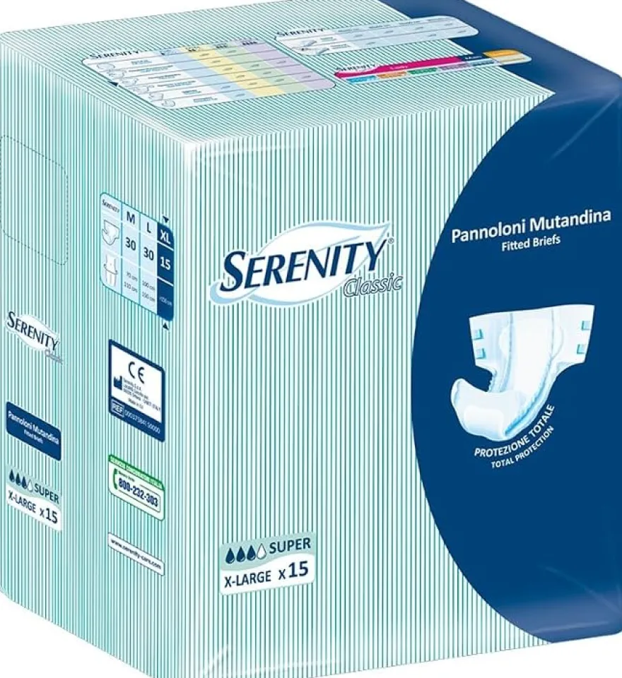 Serenity Classic Pannolone a Mutandina Super Taglia XL 15 Pezzi