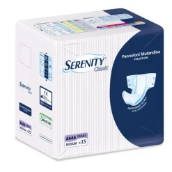 Serenity Classic Pannolone Incontinenza Mutandina Maxi Taglia Media 15 Pezzi