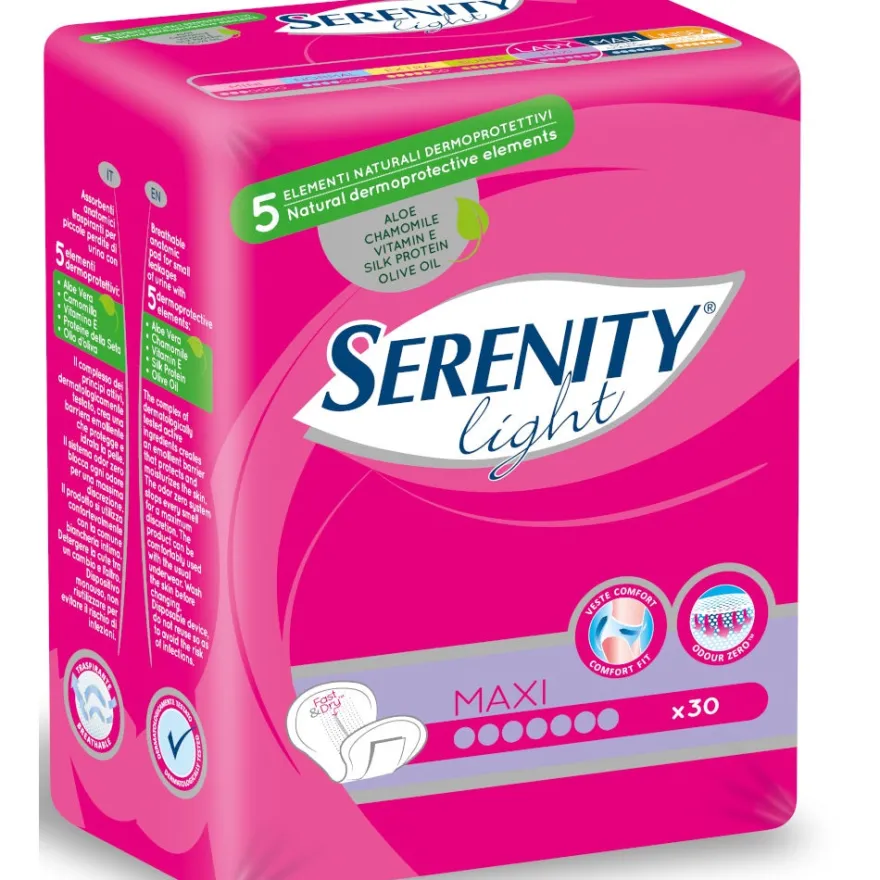 Serenity Pannolone Assorbente Anatomico Light Maxi 30 Pezzi